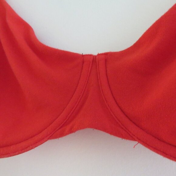 SKIMS Cotton Jersey T Shirt Bra in Ruby Red Underwired - Size 44B - Picture 8 of 14